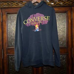 Converse Black Hoodie with Graphic Print